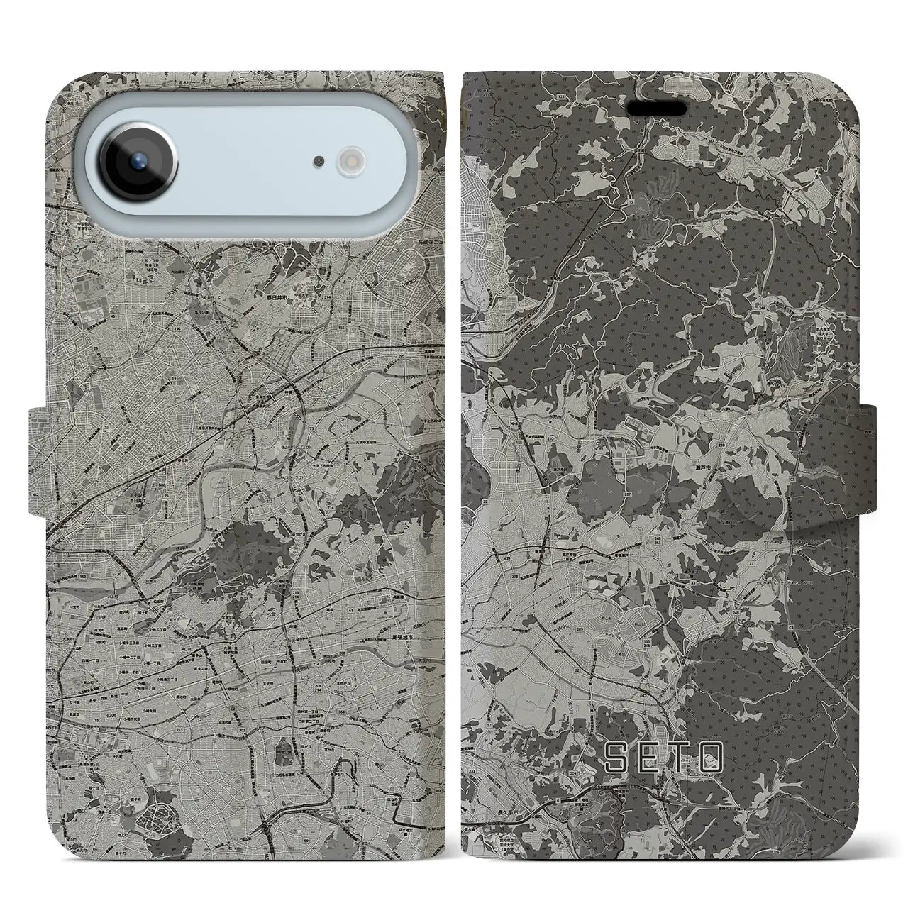 【瀬戸（愛知県）】地図柄iPhoneケース（手帳タイプ）