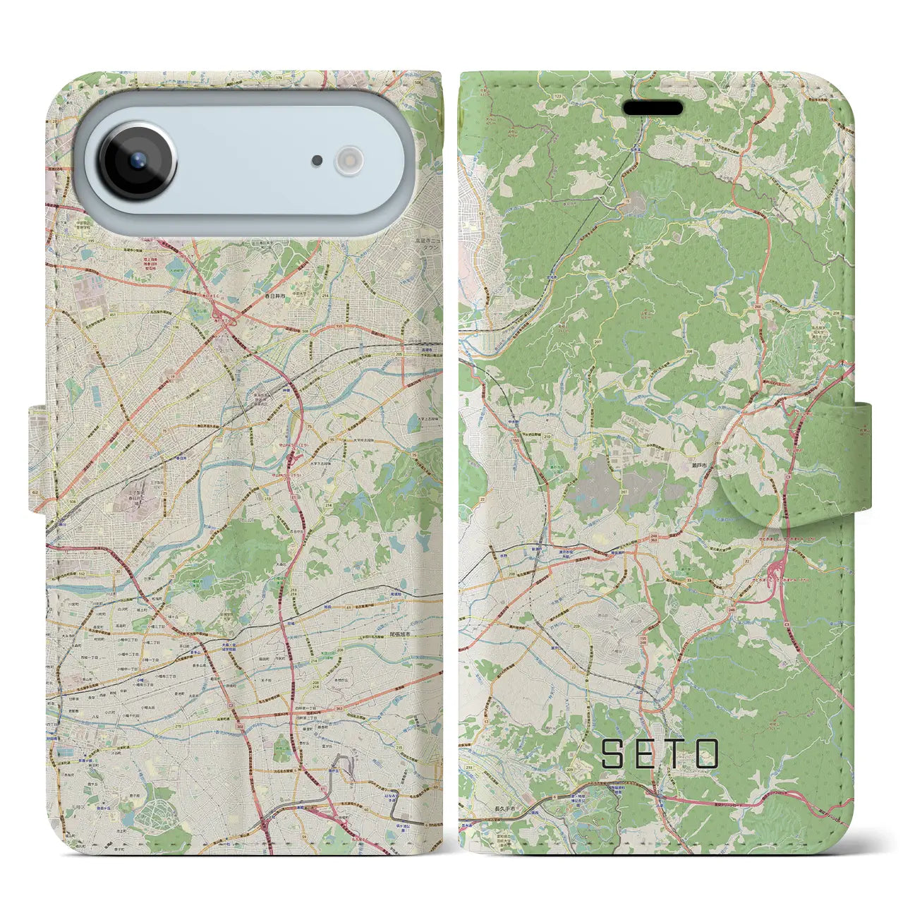 【瀬戸（愛知県）】地図柄iPhoneケース（手帳タイプ）