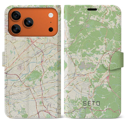 【瀬戸（愛知県）】地図柄iPhoneケース（手帳タイプ）