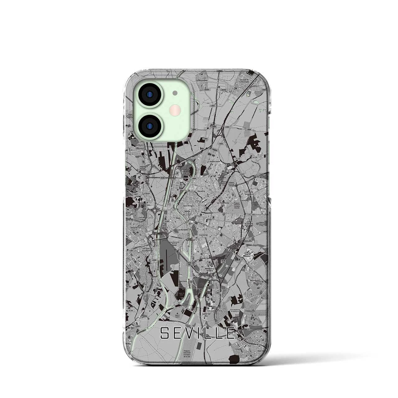 【セビリア（スペイン）】地図柄iPhoneケース（クリアタイプ）