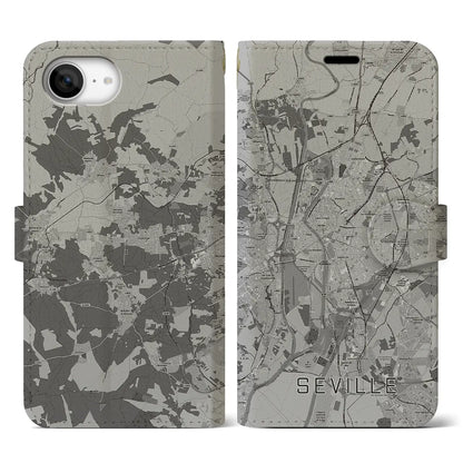 【セビリア（スペイン）】地図柄iPhoneケース（手帳タイプ）