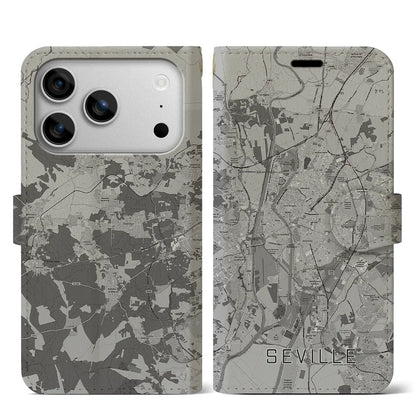 【セビリア（スペイン）】地図柄iPhoneケース（手帳タイプ）