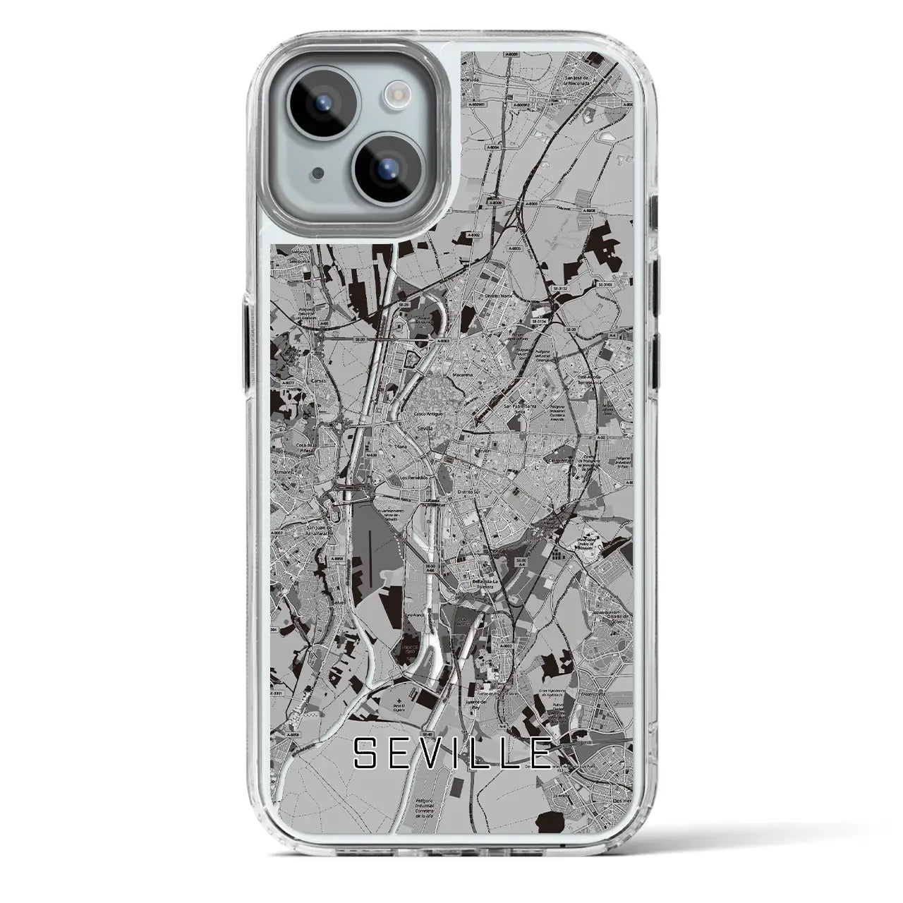 【セビリア（スペイン）】地図柄iPhoneケース（MagSafeタイプ）