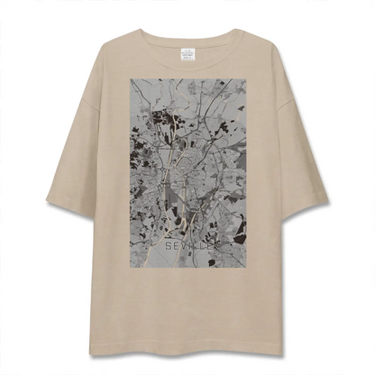 【セビリア（スペイン）】地図柄ビッグシルエットTシャツ