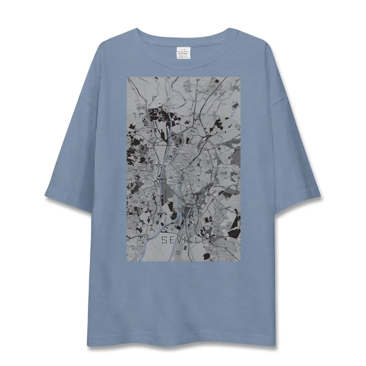 【セビリア（スペイン）】地図柄ビッグシルエットTシャツ