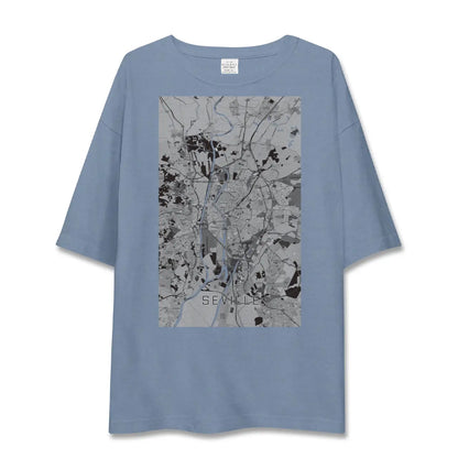 【セビリア（スペイン）】地図柄ビッグシルエットTシャツ