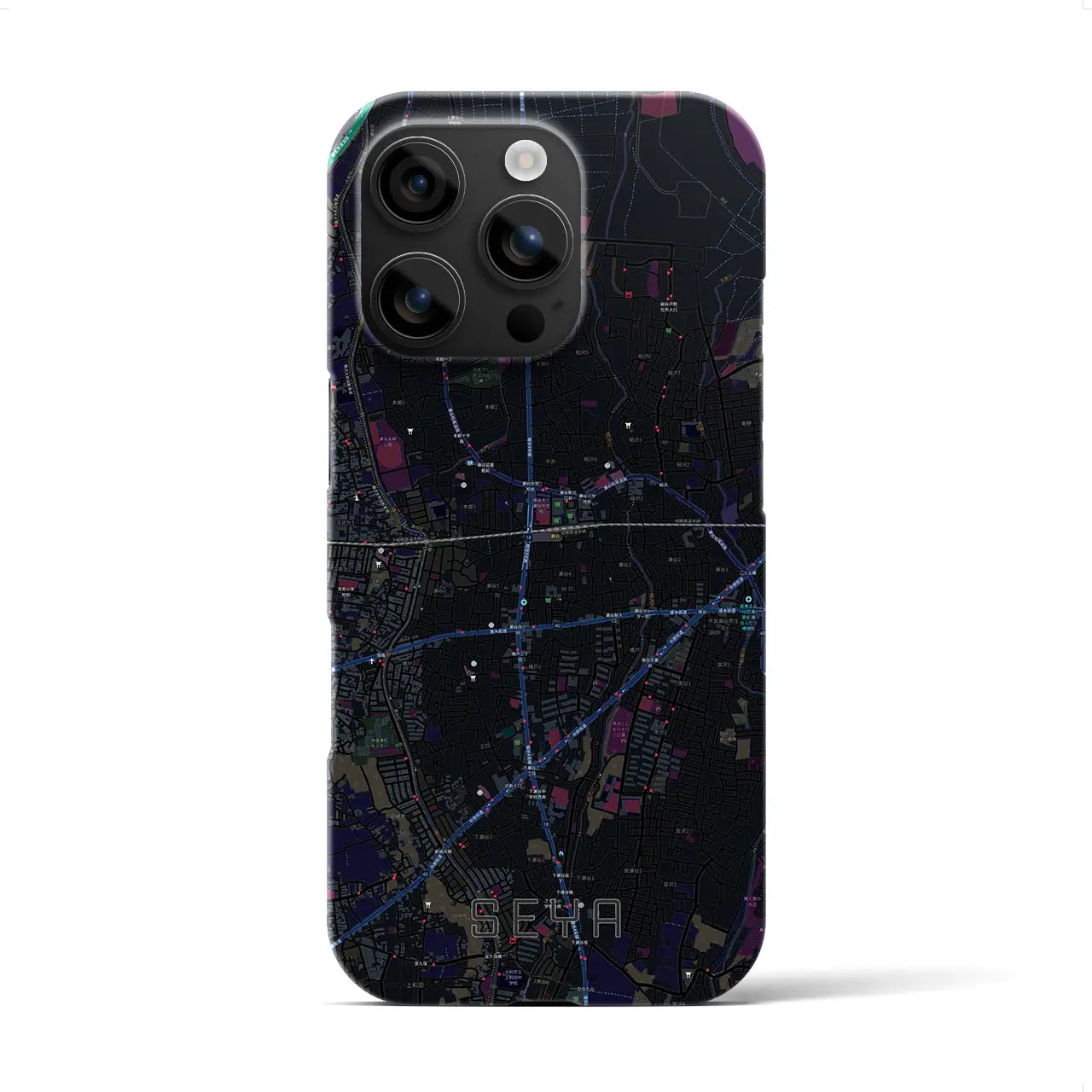 【瀬谷（神奈川県）】地図柄iPhoneケース（バックカバータイプ）