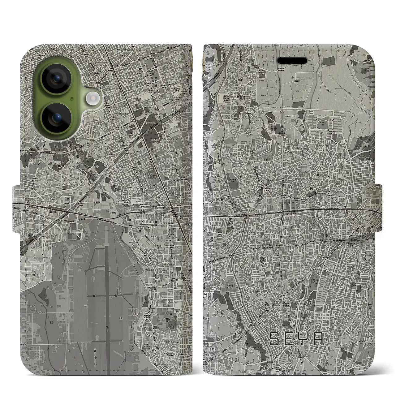 【瀬谷（神奈川県）】地図柄iPhoneケース（手帳タイプ）