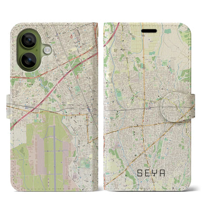 【瀬谷（神奈川県）】地図柄iPhoneケース（手帳タイプ）