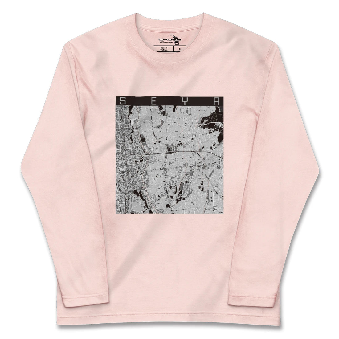 【瀬谷（神奈川県）】地図柄ロングスリーブTシャツ
