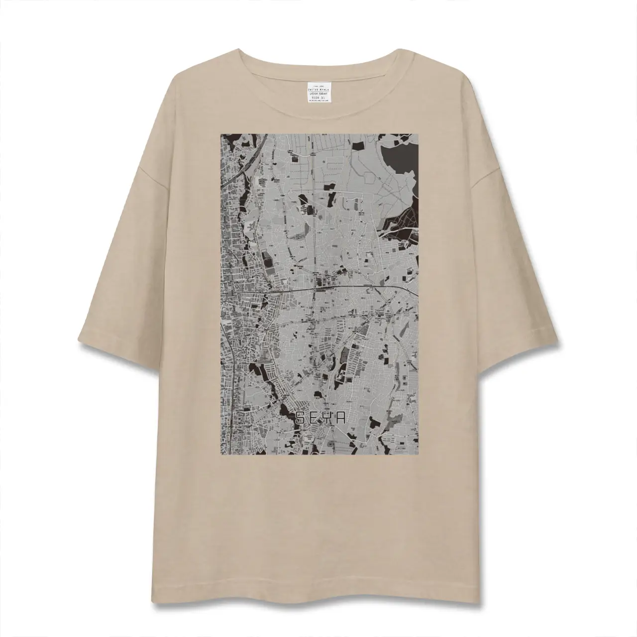 【瀬谷（神奈川県）】地図柄ビッグシルエットTシャツ