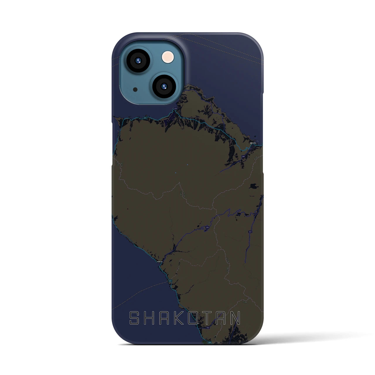 【積丹（北海道）】地図柄iPhoneケース（バックカバータイプ）