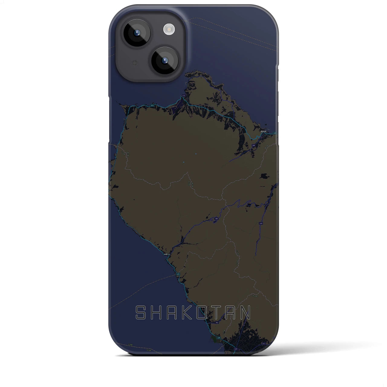 【積丹（北海道）】地図柄iPhoneケース（バックカバータイプ）