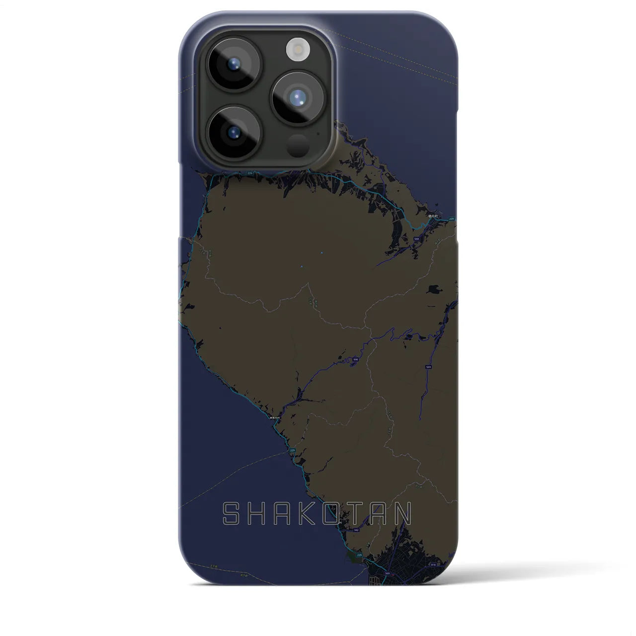 【積丹（北海道）】地図柄iPhoneケース（バックカバータイプ）