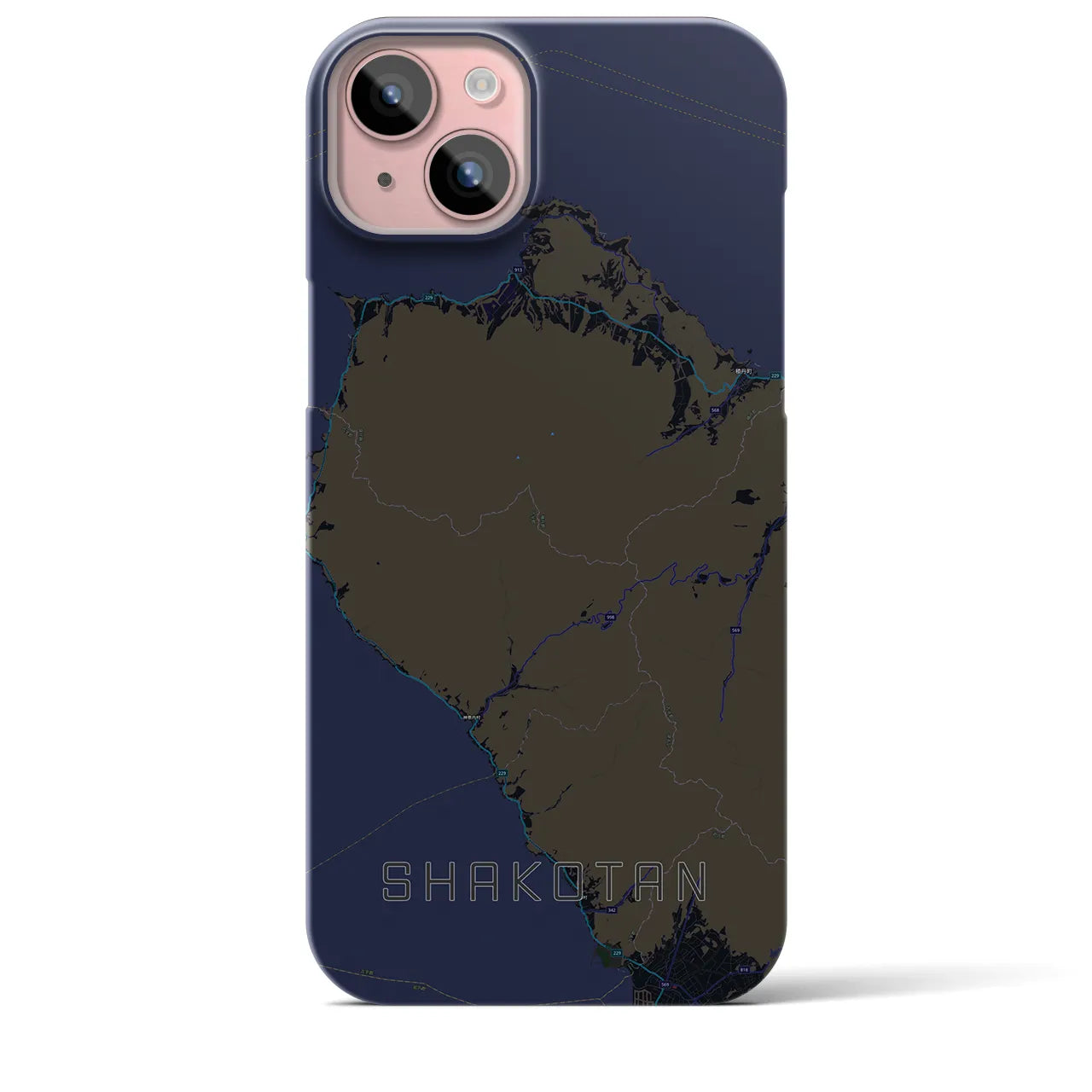 【積丹（北海道）】地図柄iPhoneケース（バックカバータイプ）