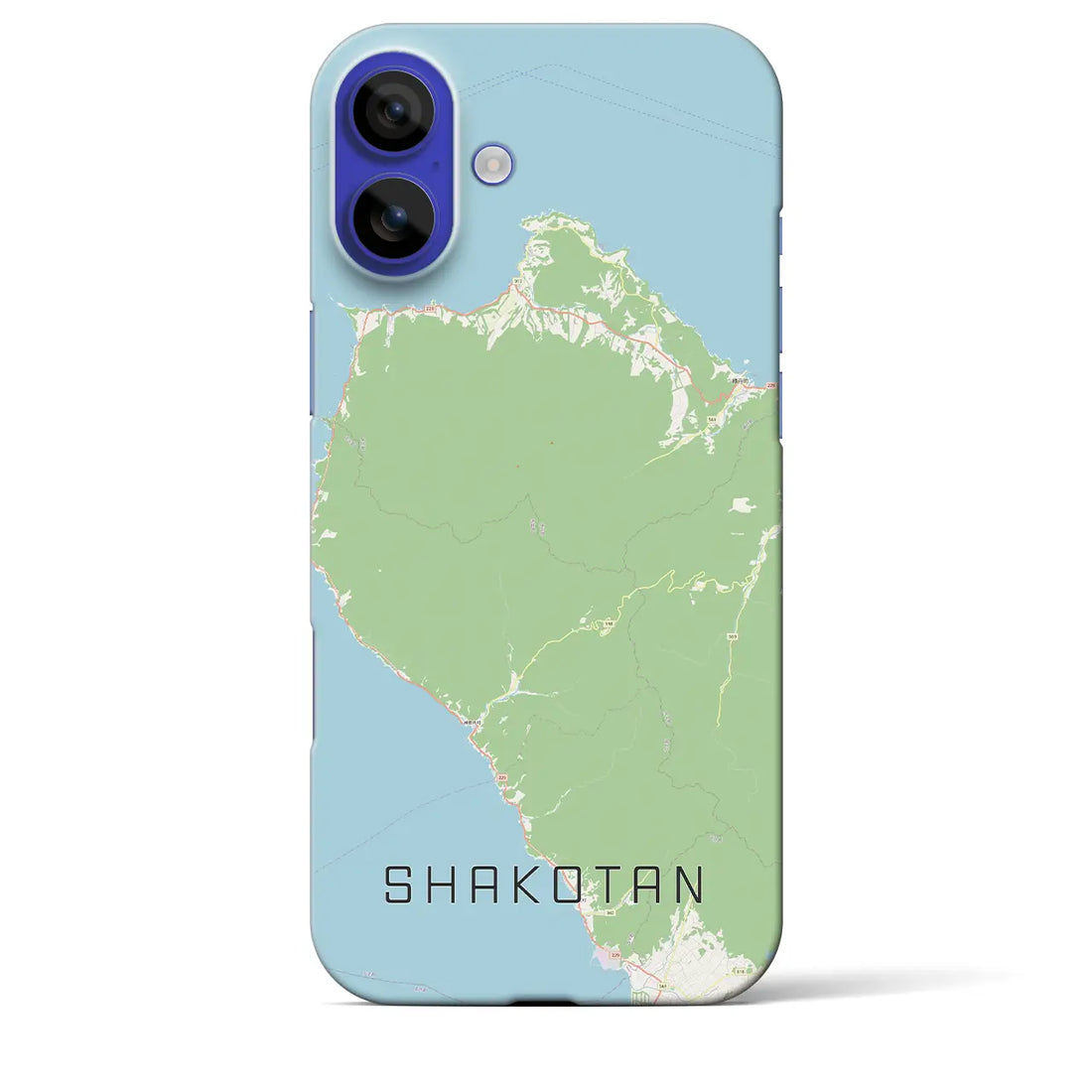 【積丹（北海道）】地図柄iPhoneケース（バックカバータイプ）ナチュラル・iPhone 16 Pro Max 用