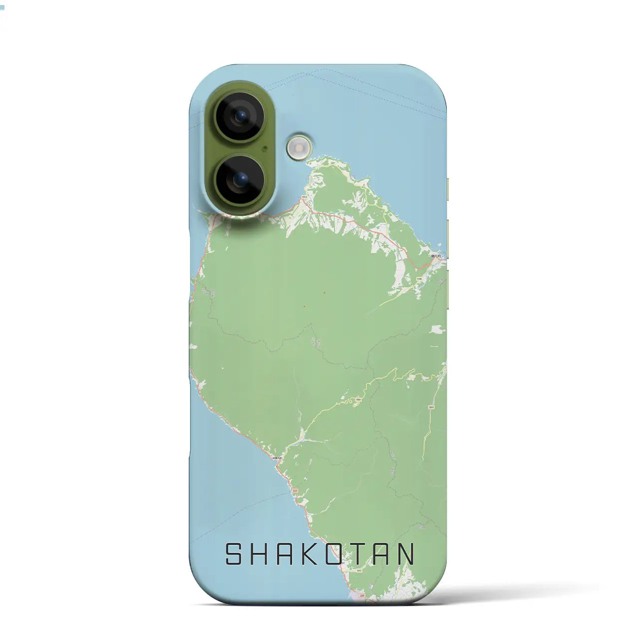【積丹（北海道）】地図柄iPhoneケース（バックカバータイプ）ナチュラル・iPhone 17 Pro Max 用