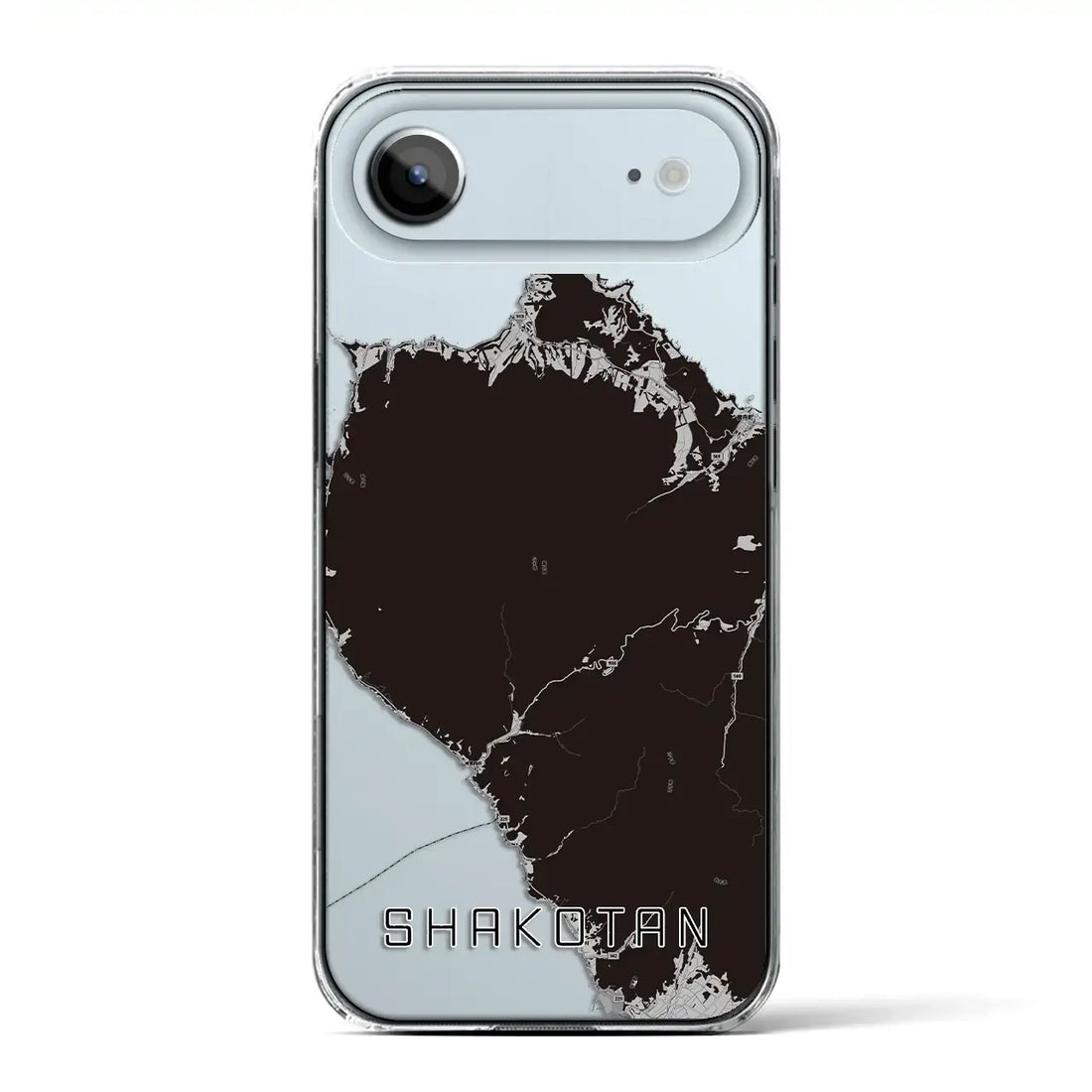 【積丹（北海道）】地図柄iPhoneケース（クリアタイプ）モノトーン・iPhone 17 Pro Max 用