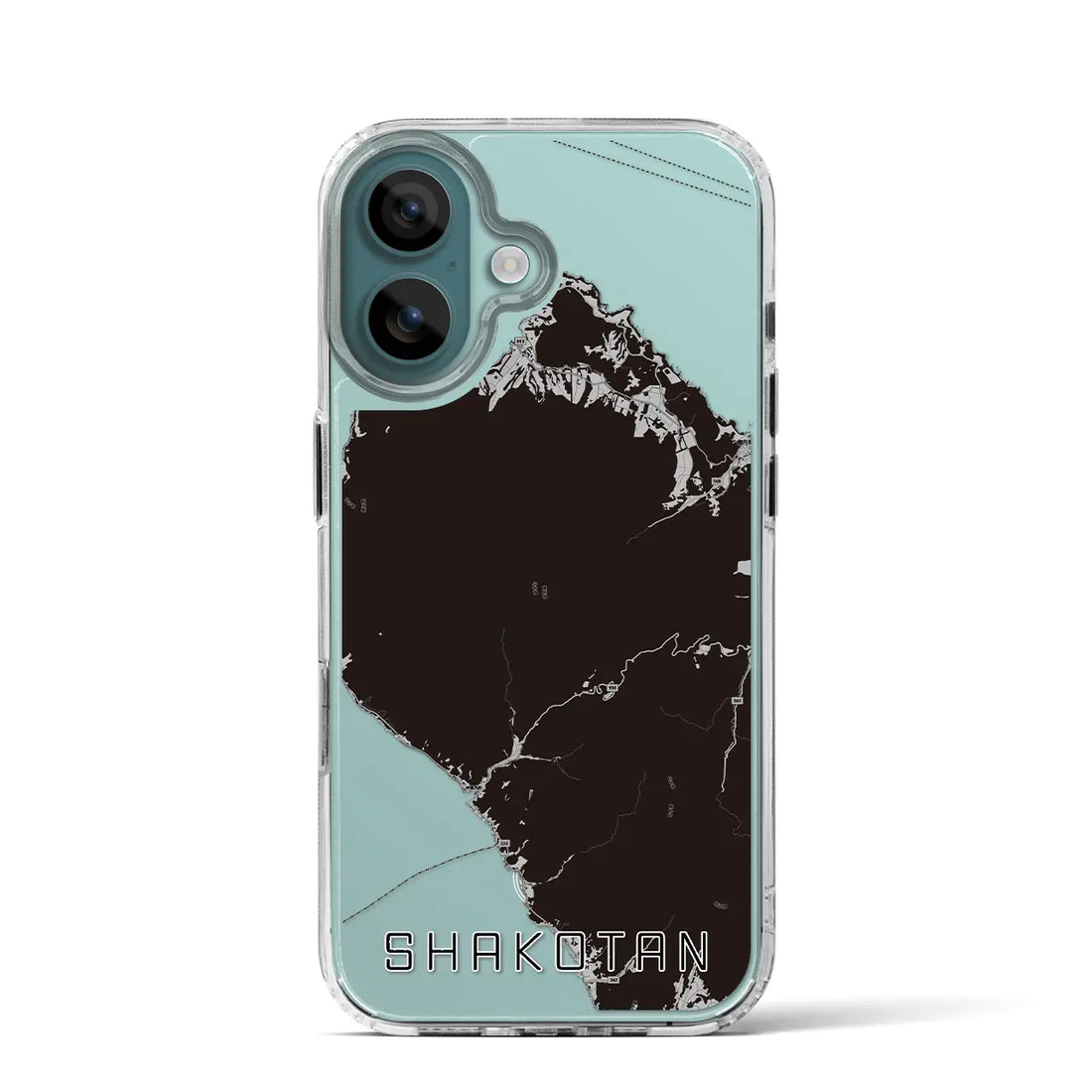 【積丹（北海道）】地図柄iPhoneケース（MagSafeタイプ）モノトーン・iPhone 16 Pro 用