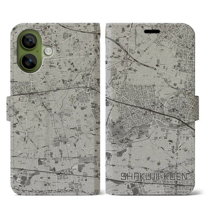 【石神井公園（東京都）】地図柄iPhoneケース（手帳タイプ）