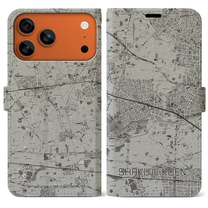 【石神井公園（東京都）】地図柄iPhoneケース（手帳タイプ）