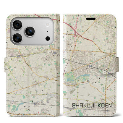 【石神井公園（東京都）】地図柄iPhoneケース（手帳タイプ）