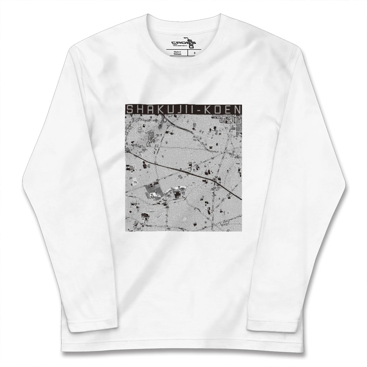 【石神井公園（東京都）】地図柄ロングスリーブTシャツ