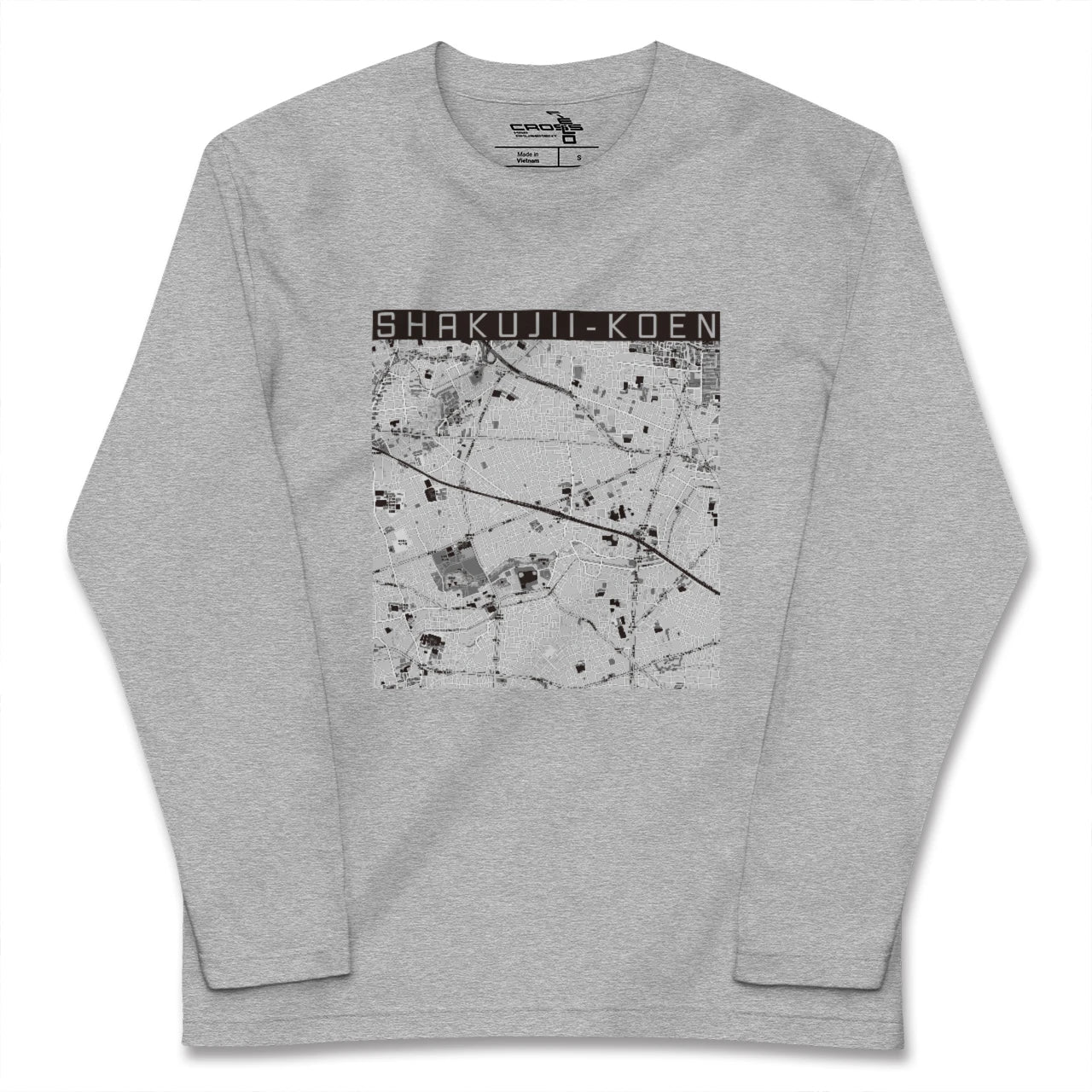 【石神井公園（東京都）】地図柄ロングスリーブTシャツ
