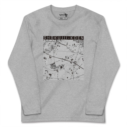 【石神井公園（東京都）】地図柄ロングスリーブTシャツ