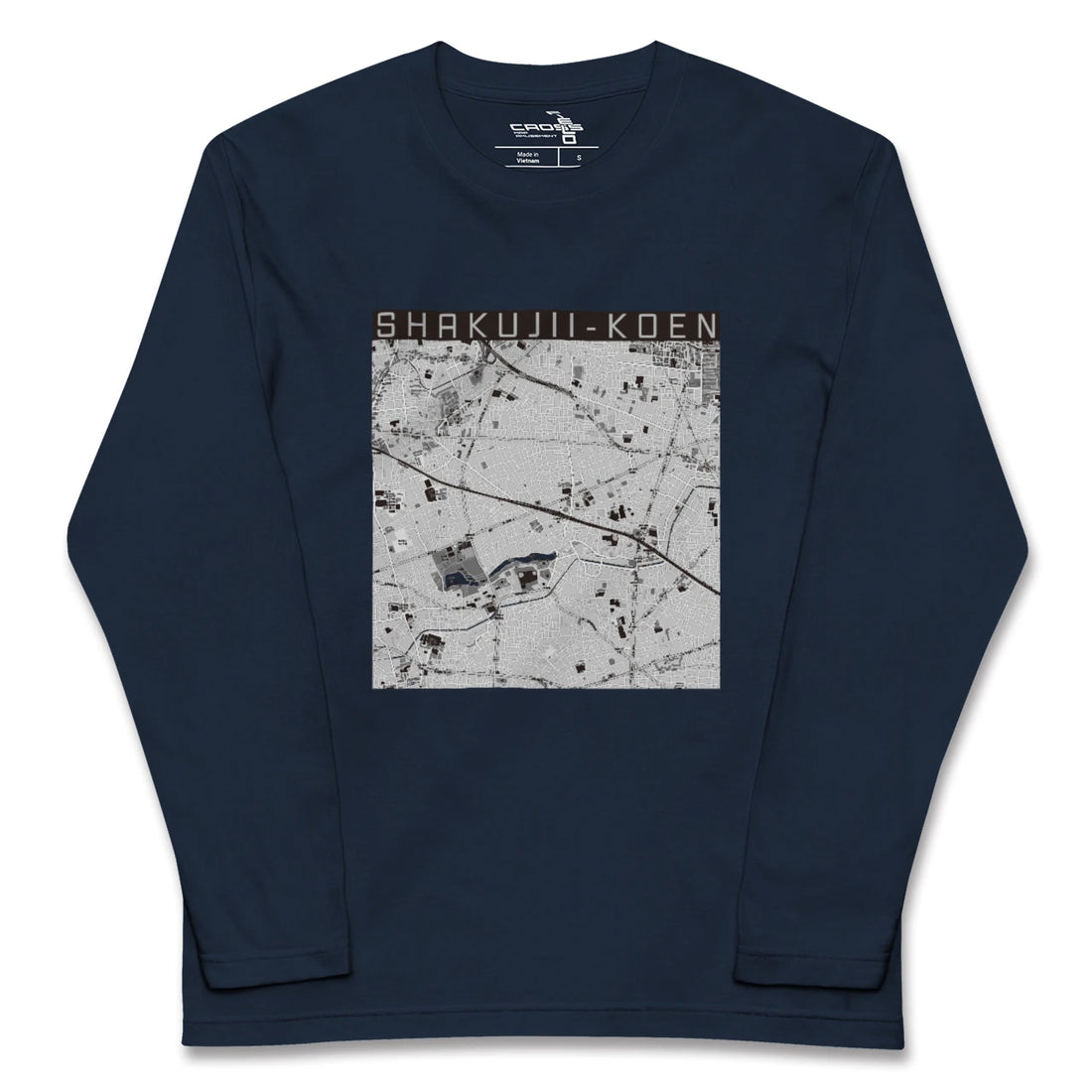 【石神井公園（東京都）】地図柄ロングスリーブTシャツ