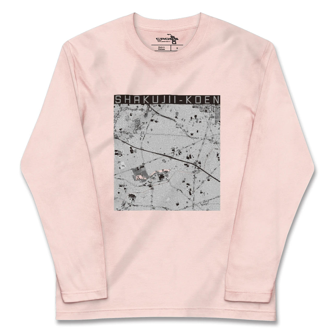 【石神井公園（東京都）】地図柄ロングスリーブTシャツ