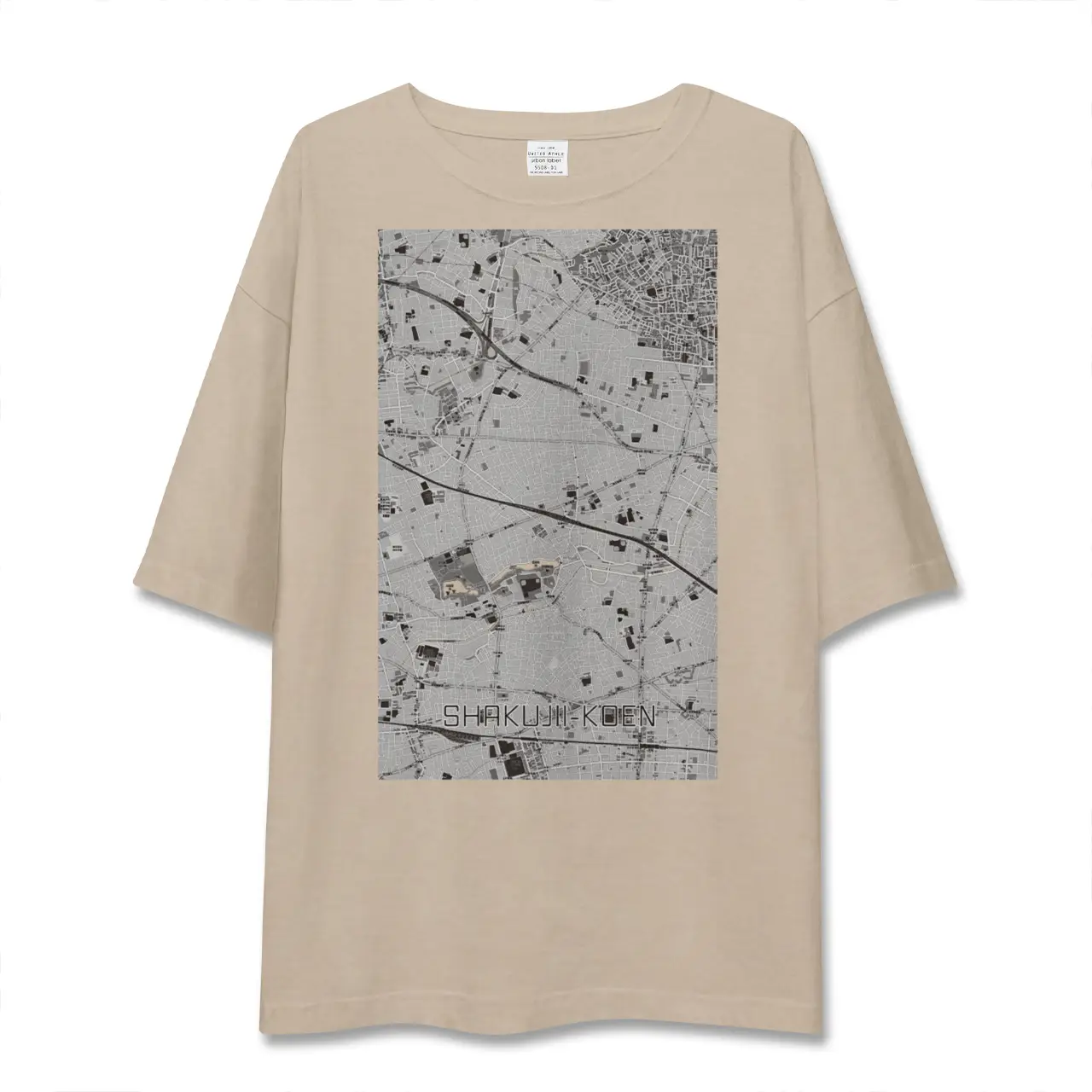 【石神井公園（東京都）】地図柄ビッグシルエットTシャツ
