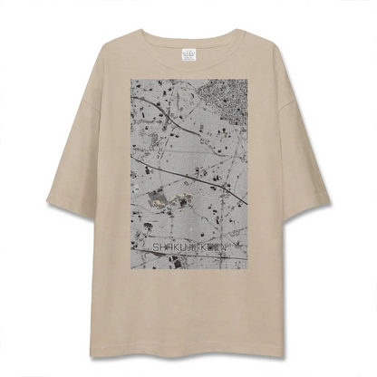 【石神井公園（東京都）】地図柄ビッグシルエットTシャツ