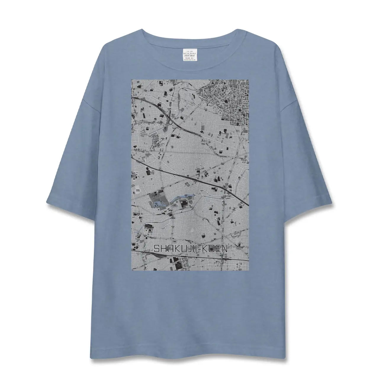 【石神井公園（東京都）】地図柄ビッグシルエットTシャツ