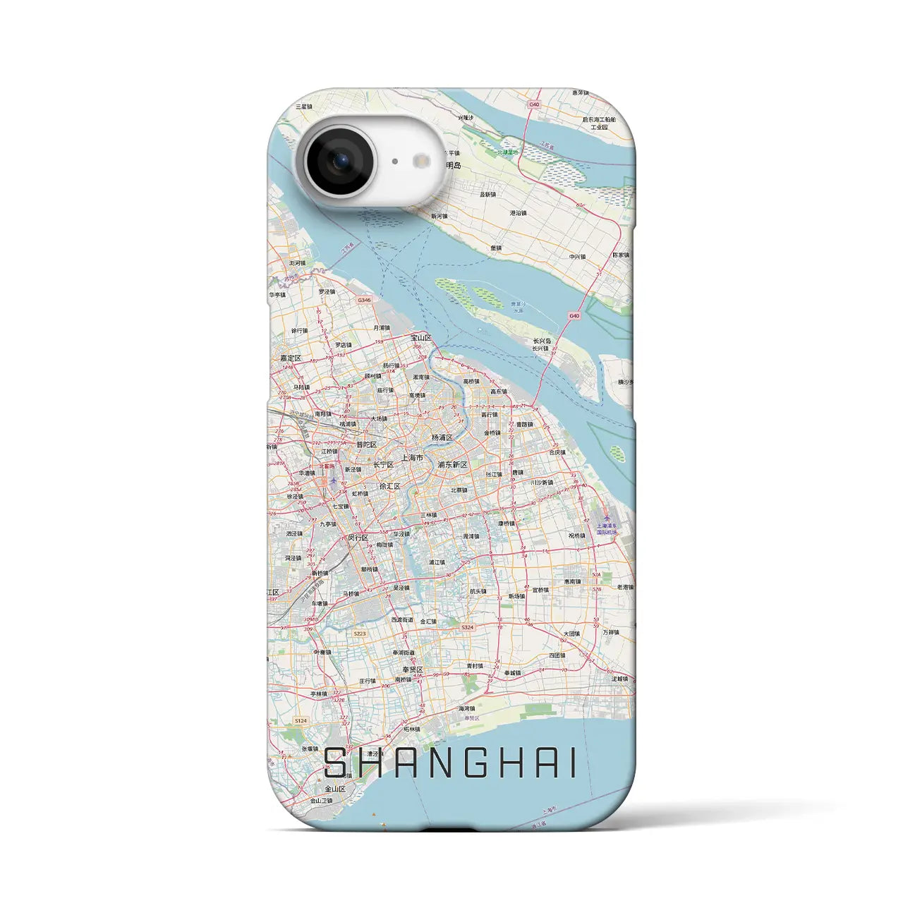 【上海2（中華人民共和国）】地図柄iPhoneケース（バックカバータイプ）