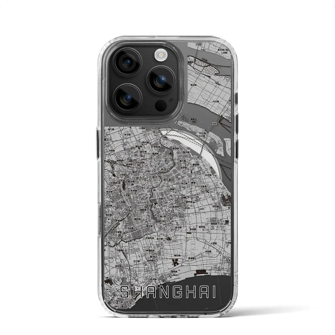 【上海2（中華人民共和国）】地図柄iPhoneケース（MagSafeタイプ）