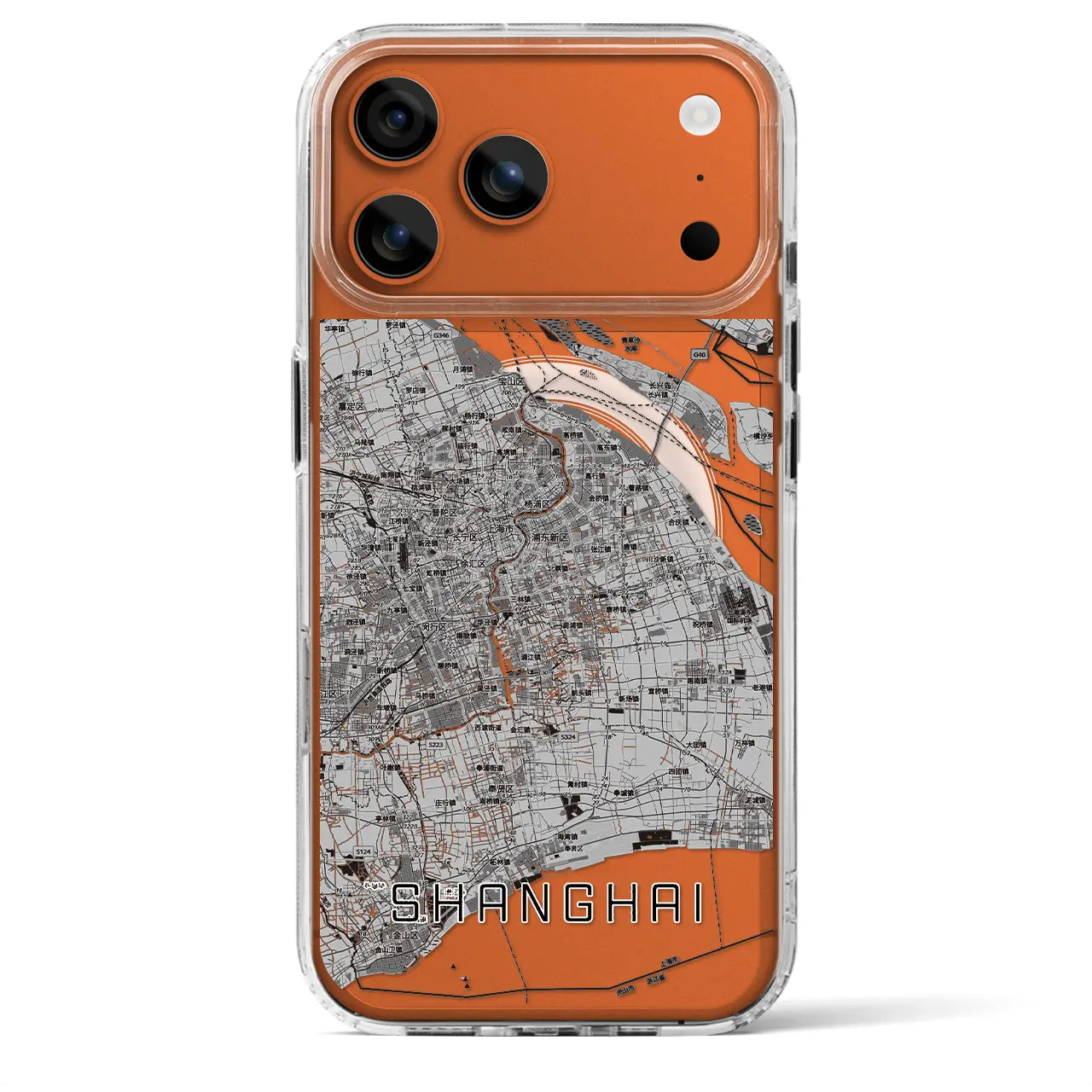 【上海2（中華人民共和国）】地図柄iPhoneケース（MagSafeタイプ）