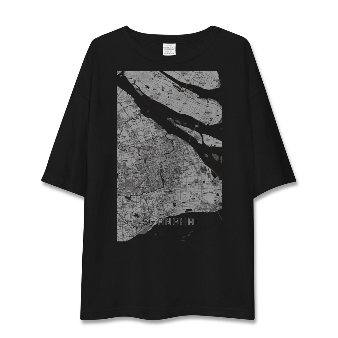 【上海(中華人民共和国)】地図柄ビッグシルエットTシャツ