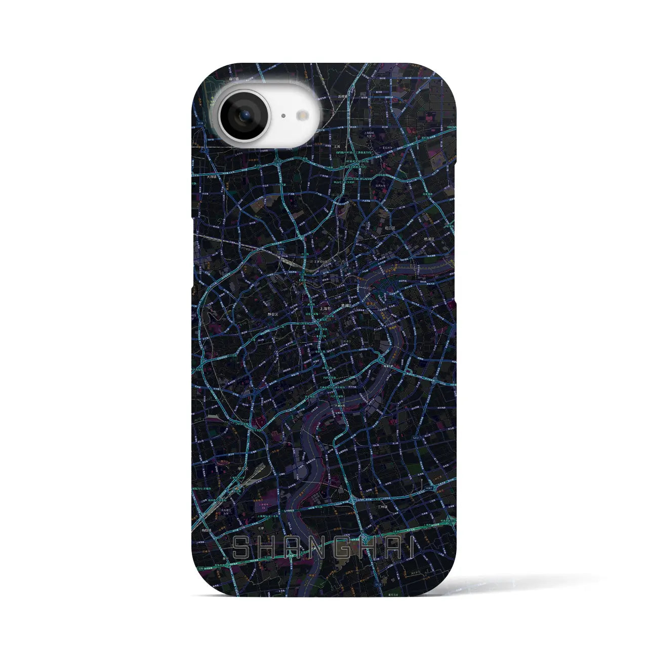 【上海（中華人民共和国）】地図柄iPhoneケース（バックカバータイプ）