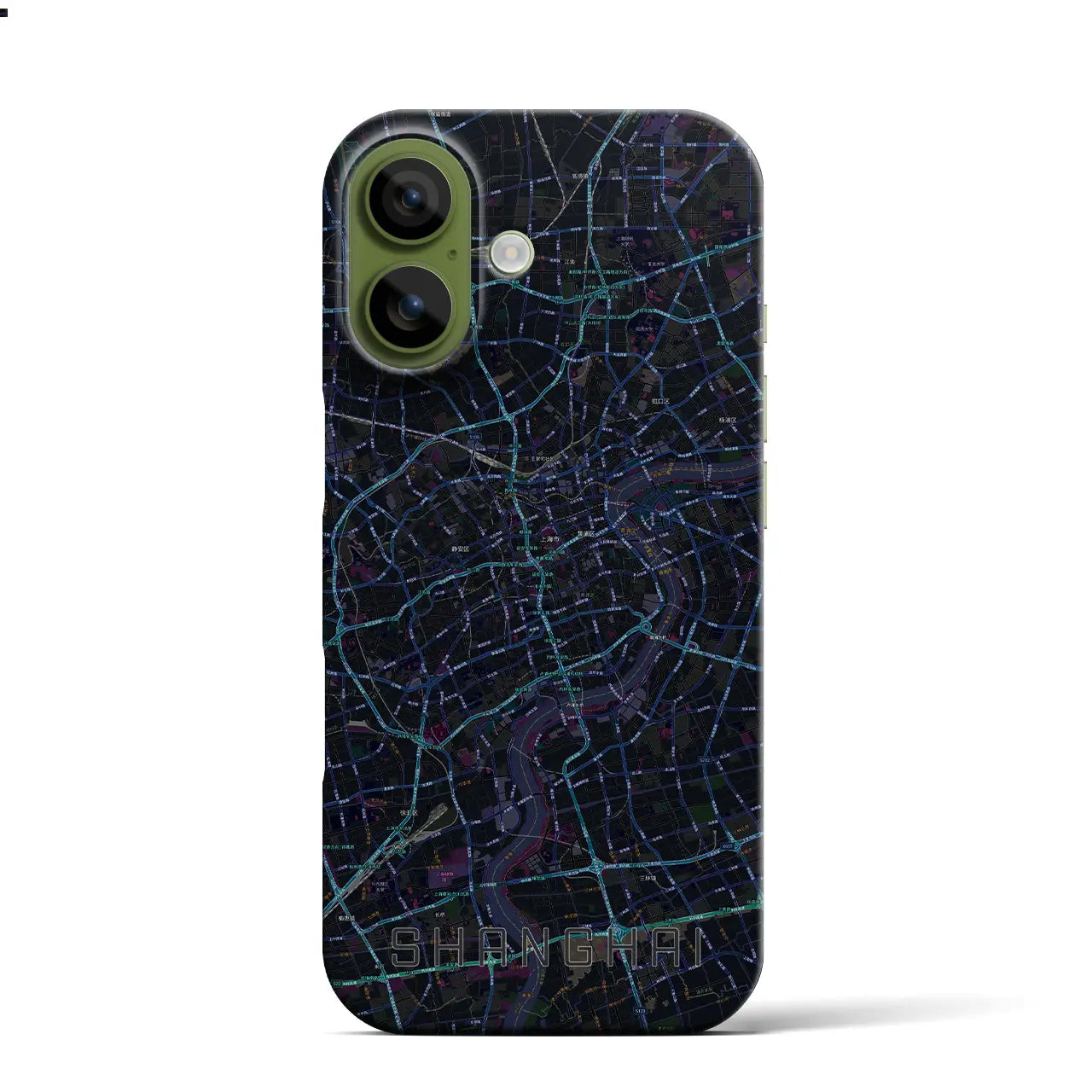 【上海（中華人民共和国）】地図柄iPhoneケース（バックカバータイプ）