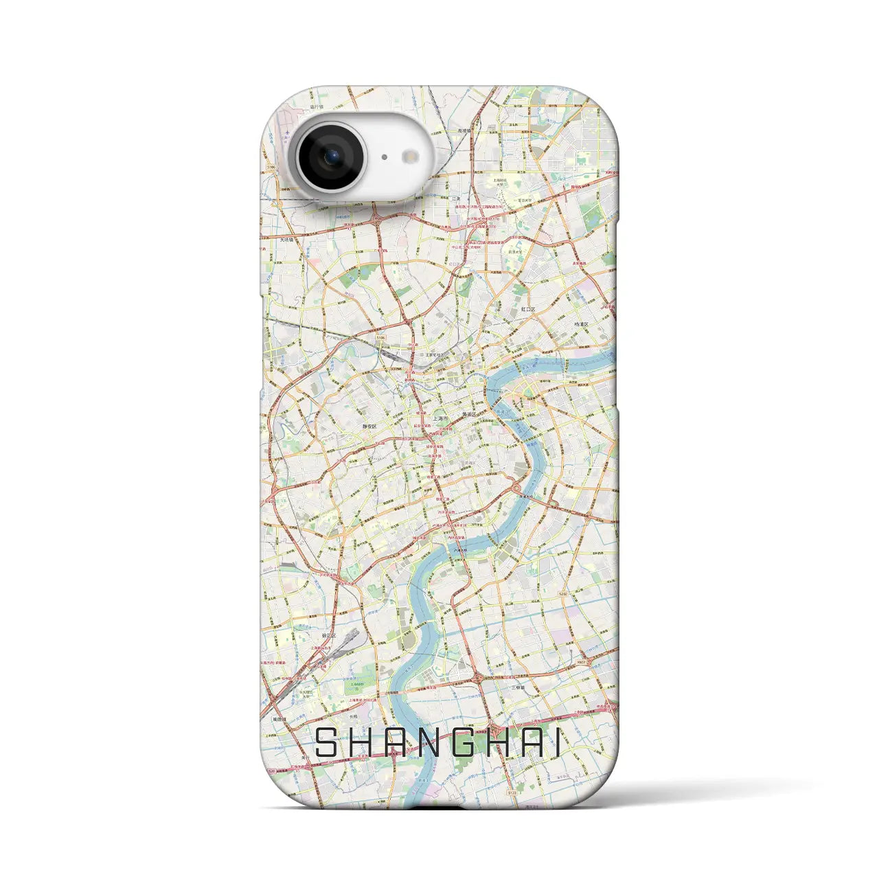 【上海（中華人民共和国）】地図柄iPhoneケース（バックカバータイプ）
