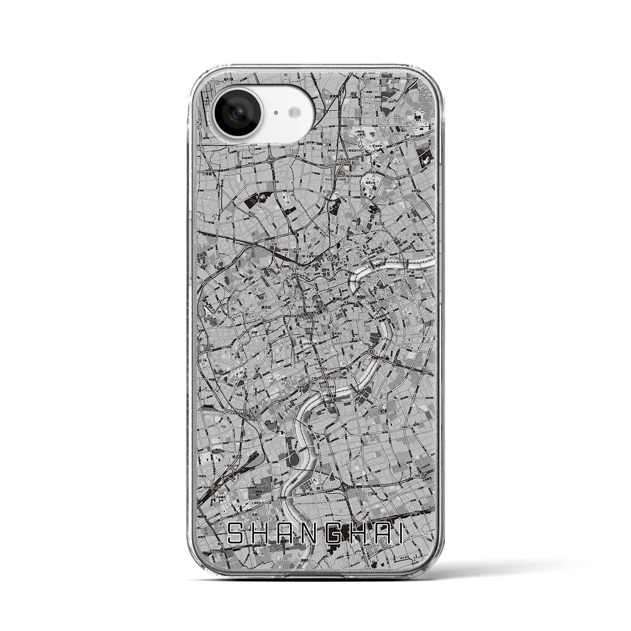 【上海（中華人民共和国）】地図柄iPhoneケース（クリアタイプ）