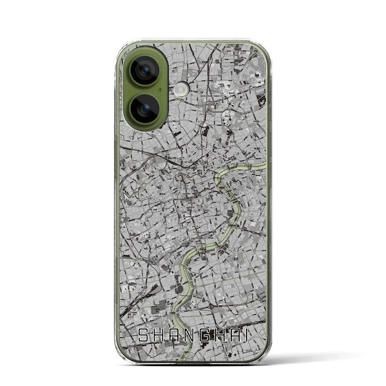 【上海（中華人民共和国）】地図柄iPhoneケース（クリアタイプ）