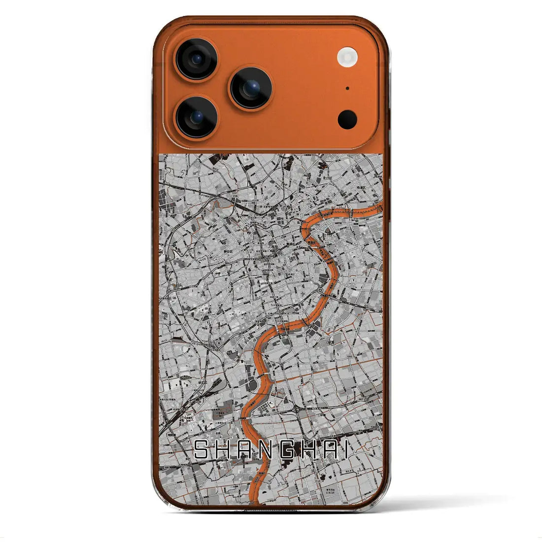 【上海（中華人民共和国）】地図柄iPhoneケース（クリアタイプ）