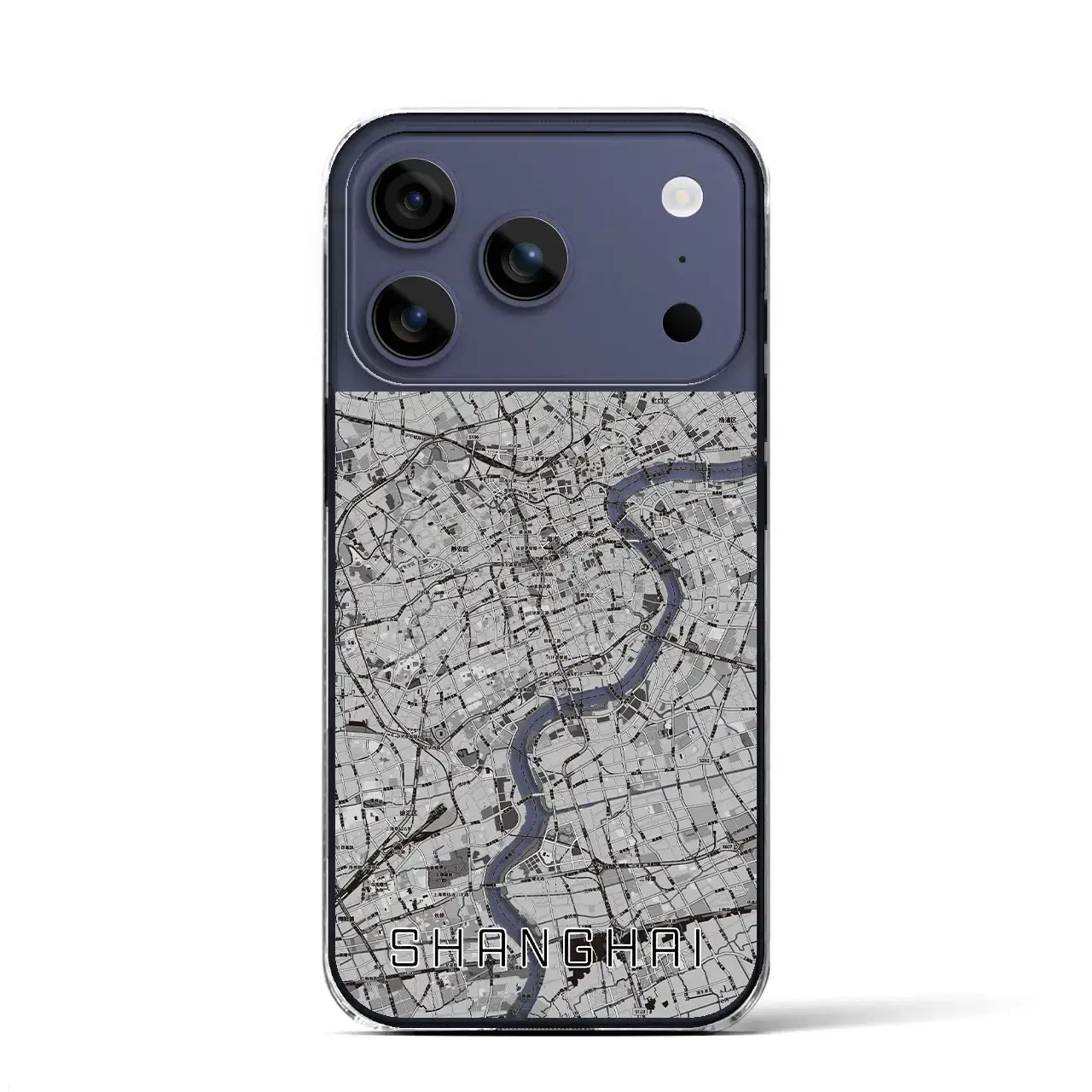 【上海（中華人民共和国）】地図柄iPhoneケース（クリアタイプ）