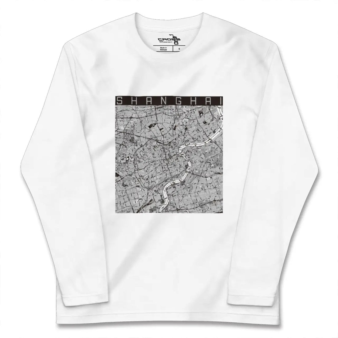 【上海（中華人民共和国）】地図柄ロングスリーブTシャツ