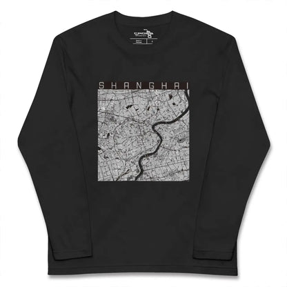 【上海（中華人民共和国）】地図柄ロングスリーブTシャツ