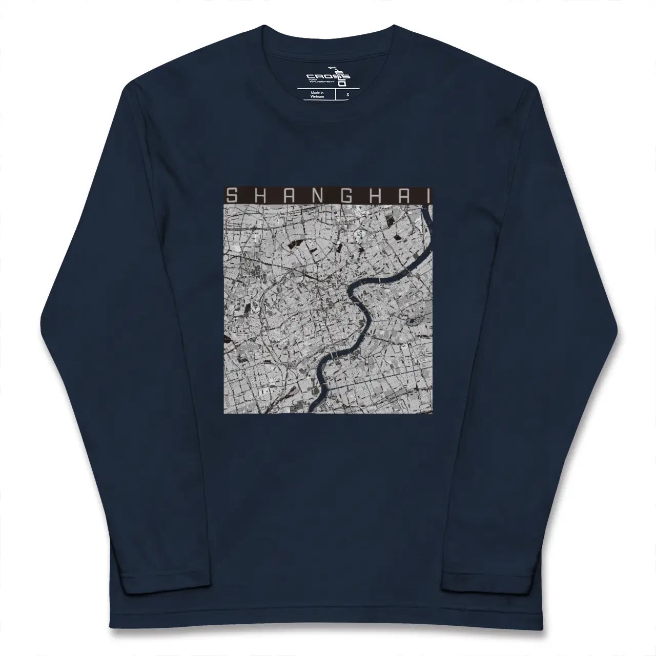 【上海（中華人民共和国）】地図柄ロングスリーブTシャツ