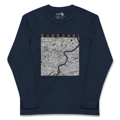 【上海（中華人民共和国）】地図柄ロングスリーブTシャツ