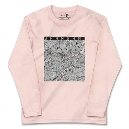 【上海（中華人民共和国）】地図柄ロングスリーブTシャツ